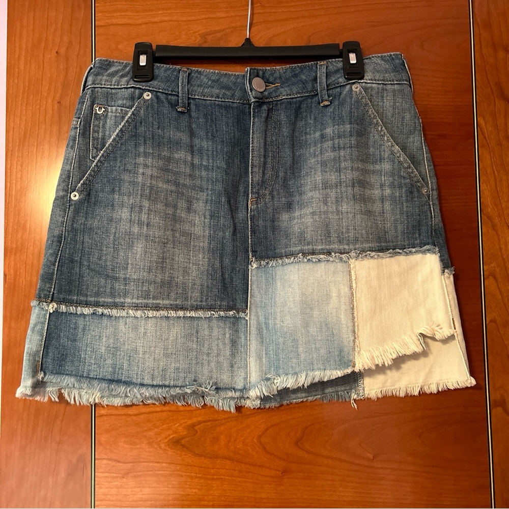 TRUE RELIGION Jean Sz Large Mini Skirt